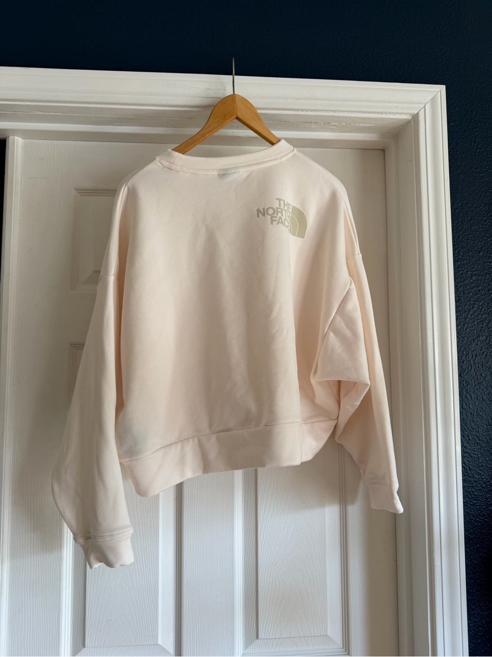 The North Face Women's Light Cream Cropped Sweatshirt - Picture 2 of 3